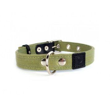 Нашийник для собак Collar Брезент, х/б, подвійний, тасьма зі світловідбиваючої ниткою, 25 мм х 41-53 см 4820082490904 фото