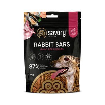 Savory Джерки Bars With Rabbit, батончики з кроликом 4820261921113 фото