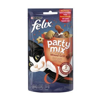 Хрусткий мікс ласощів Purina Felix Party Mix Grill 60 г 7613287631404 фото