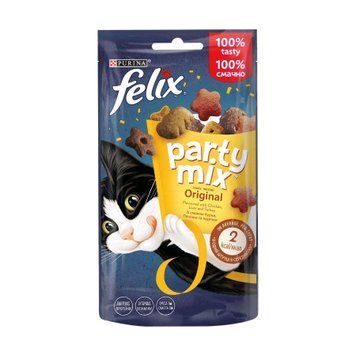 Хрусткий мікс ласощів Purina Felix Party Mix Original 60 г 7613287631459 фото