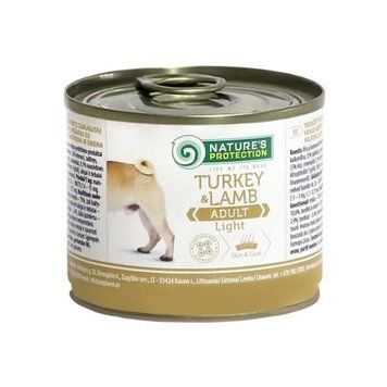 Вологий корм для дорослих собак Nature's Protection з індичкою та ягням, 200 г 4771317245199 фото