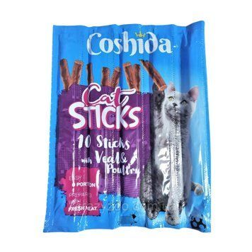 М'ясна паличка для котів Coshida Cat Sticks Veal & Poultry, пошуточно 4056489915188 фото