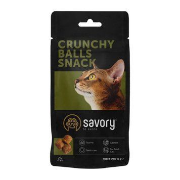 Хрусткі кульки для котів Savory Crunchy Balls з котячою м'ятою 60 г 4820261921335 фото
