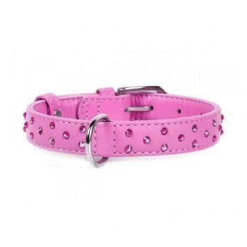 Нашийник Collar "WAUDOG GLAMOUR" з кл страз ш20мм дл30-39см, рожевий 4823089307039 фото