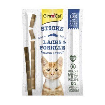 Беззернова м'ясна паличка GimCat Sticks Лосось та форель 1 шт 4002064400174 фото