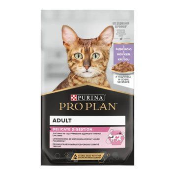 Вологий корм Purina Pro Plan Delicate Digestion з індичкою (пауч) 7613287107848 фото