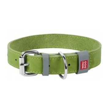 Нашийник Collar WAUDOG Classic, шкіра, металева пряжка (ширина 12 мм, довжина 19-25 см), салатовий 4823089313535 фото