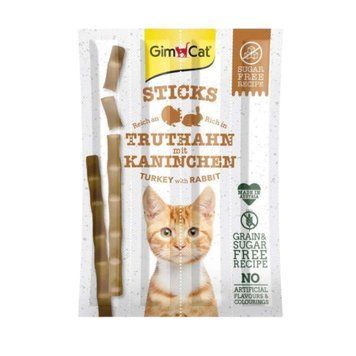 Беззернова м'ясна паличка GimCat Sticks Індичка та кролик, поштучно 4002064420813 фото