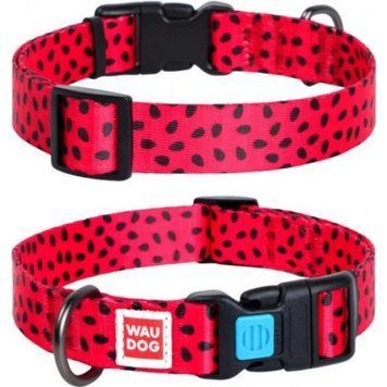 Нашийник Collar WAUDOG Nylon з малюнком "Кавун" з QR паспортом, пластиковий фастекс, ХS (ширина 15 мм, довжина 23-35 см) 4823089316789 фото