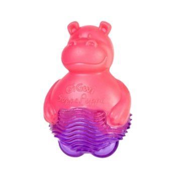 Іграшка GiGwi для собак Suppa Puppa, Бегемотик з піщалкою, 9 см 4823089351988 фото