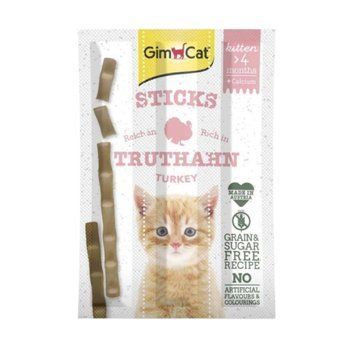 Беззернова м'ясна паличка для кошенят GimCat Sticks Kitten Індичка, поштучно 4002064420844 фото