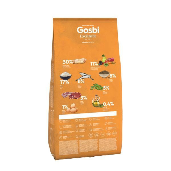 Сухий корм для собак Gosbi Exclusive Chicken Medium 8437015611112 фото