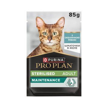 Вологий корм Purina Pro Plan Sterilised з океанічною рибою в желе (пауч) 8445290969002 фото