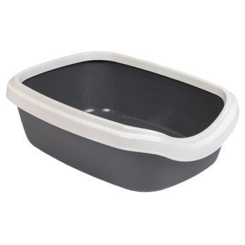 Туалет для котів Природа Comfort M 41х30х13.5 см &mdash; сірий 4823082416998 фото