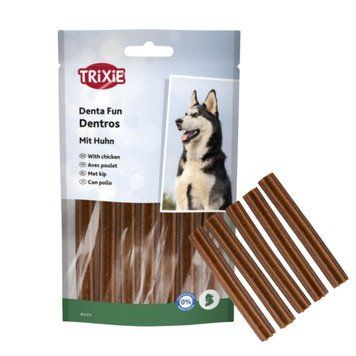 Ласощі для собак Trixie Dentros дентал-палички з м'ясом свійської птиці, 180 г 4011905031736 фото