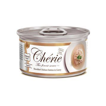 Вологий корм для котів Cherie Signature з ніжними шматочками м'яса курки в соусі, 80 г 4712937600333 фото
