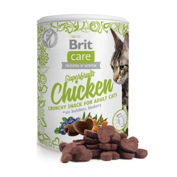 Ласощі для котів Brit Care Snack Superfruits з куркою 100 г 8595602521432 фото
