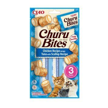 М'які палички з начинкою INABA Churu Rolls Курка та Гребінець 3х10 г 8859387700803 фото