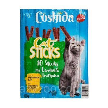 М'ясна паличка для котів Coshida Cat Sticks Lamb & Turkey, поштучно 4056489142478 фото