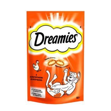 Хрусткі подушечки Dreamies з куркою 60 г 4008429037894 фото