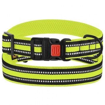 Нашийник для собак Bronzedog Urban Mesh, нейлон і 3-D сітка, фастекс пластик, лимонний, 35-45&times;2.5 см 2007033025664 фото