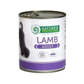 Вологий корм для дорослих собак Nature's Protection з ягнятиною, 400 г 4771317246288 фото